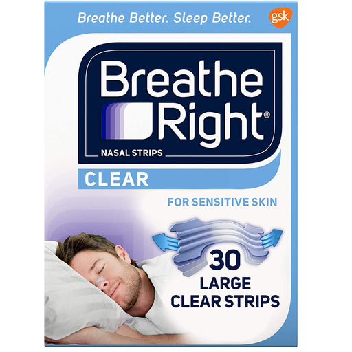 Buy Foundation Consumer Healthcare Breathe Right Nasal Strips Clear Nasal Congestion Relief Large, 30 Count  online at Mountainside Medical Equipment