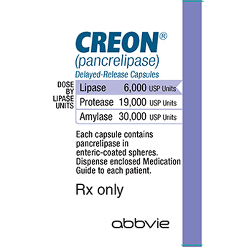 Buy Abbott Creon DR (Pancrelipase) Capsules 6000 USP  online at Mountainside Medical Equipment