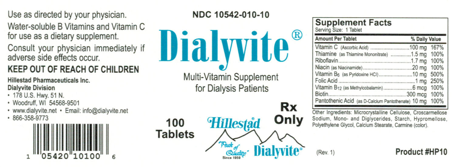 Buy Hillestad Pharmaceuticals Dialyvite Multivitamin Supplement for Dialysis Health (HP10)  online at Mountainside Medical Equipment