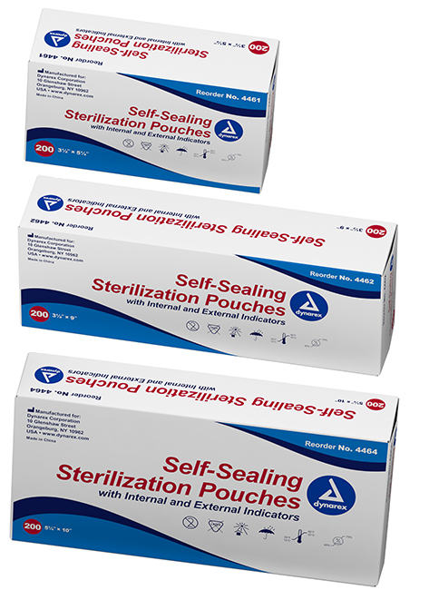 Buy Dyanrex Sterilization Pouches (Self-Sealing) 200/Box  online at Mountainside Medical Equipment