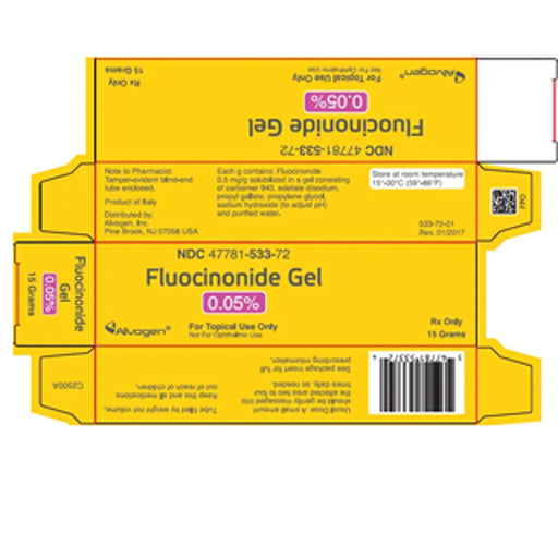 Buy Alvogen Fluocinonide Topical Gel 15 gm  online at Mountainside Medical Equipment
