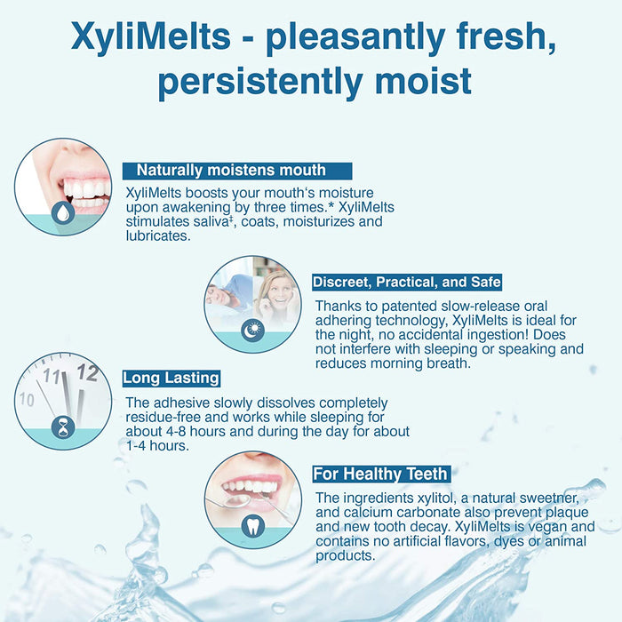 Buy Quest Products XyliMelts Stick-On Melts for Dry Mouth Moisturizing 40 Count  online at Mountainside Medical Equipment