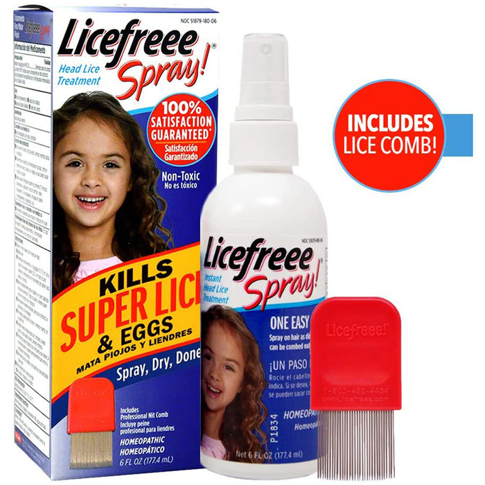 Buy Tec Laboratories Licefreee Non-Toxic Spray Head Lice Treatment Spray with Comb  online at Mountainside Medical Equipment