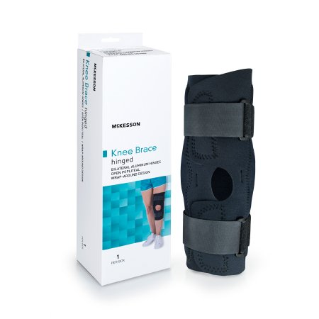 Buy McKesson McKesson Wraparound Knee Brace, Hook-n-Loop Strap Closure with D-Rings Left or Right Knee  online at Mountainside Medical Equipment