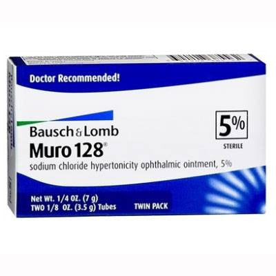 Buy Bausch & Lomb Muro 128 Sodium Chloride Ophthalmic Ointment 5% (Twin Pack)  online at Mountainside Medical Equipment