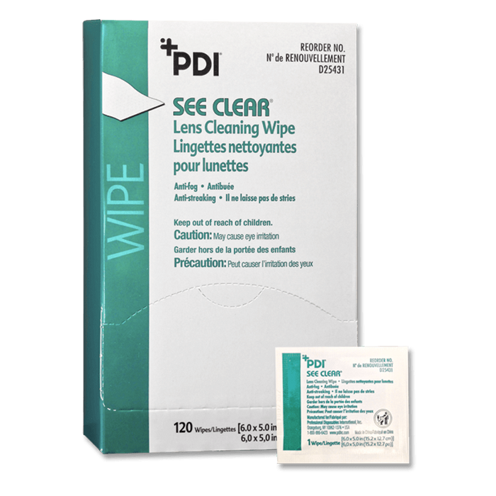 Buy PDI PDI See Clear Lens Cleaning Wipes 120/Box  online at Mountainside Medical Equipment