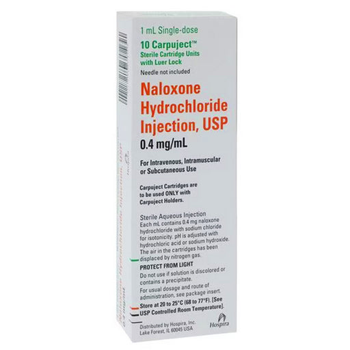 Buy Pfizer Injectables Naloxone Hydrochloride Injection Glass Syringe 0.4mg Carpuject Cartridge with Luer Lock, 10/Box  online at Mountainside Medical Equipment