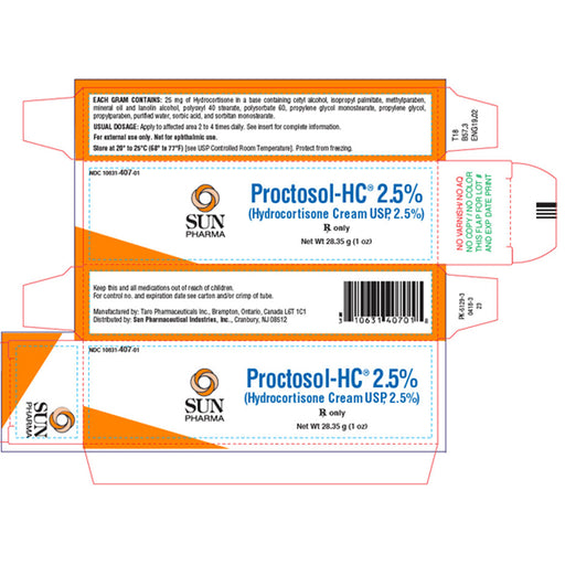 Buy Sun Ranbaxy Proctosol HC Rectal Cream 2.5%, Hemorrhoid Relief (Rx)  online at Mountainside Medical Equipment