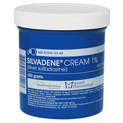 Buy Pfizer Injectables Silvadene Cream 1% Topical Antimicrobial Burn Cream 400 grams (Rx) online at Mountainside Medical Equipment