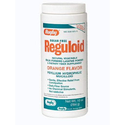 Buy Major Rugby Labs Reguloid Natural Laxative Psyllium Fiber Powder, Sugar Free, Orange Flavor 14.2 oz  online at Mountainside Medical Equipment