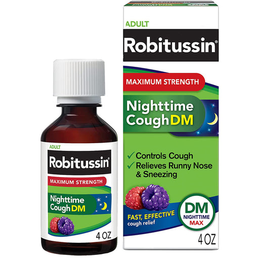 Buy Glaxo Smith Kline Robitussin Nighttime Cough DM Max Strength Berry 4 oz  online at Mountainside Medical Equipment