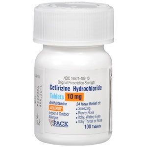 Buy Rugby Laboratories Cetirizine Allergy Relief Tablets 10mg, 100 Tablets (Compare to Zyrtec)  online at Mountainside Medical Equipment