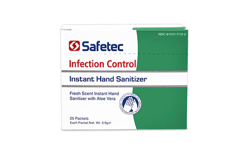 Buy Safetec Safetec Instant Hand Sanitizer 0.9 gram Packets, 25/bx  online at Mountainside Medical Equipment