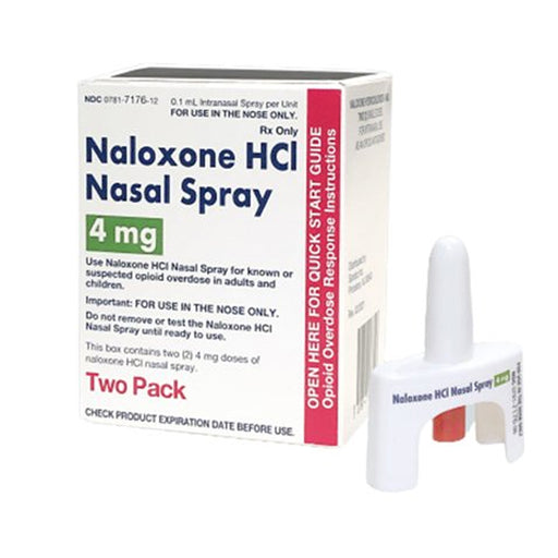 Buy Sandoz Sandoz Naloxone 4 mg Nasal Spray Blister Package 0.1 mL (2 Doses)  online at Mountainside Medical Equipment