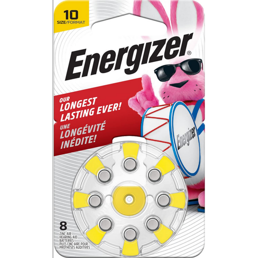 Buy Cardinal Health Energizer Hearing Aid Batteries Size 10 Yellow Tab, 8 Batteries  online at Mountainside Medical Equipment
