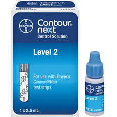 Buy Cardinal Health Bayer Contour Next Level 2 Control Solution for Blood Glucose Monitor, 2.5. mL Vial  online at Mountainside Medical Equipment