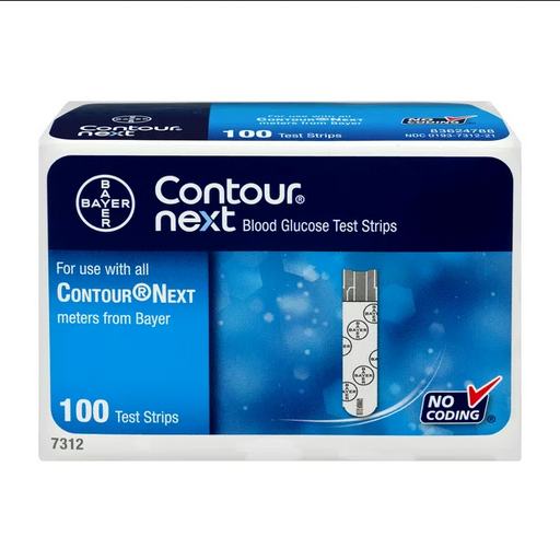 Buy Cardinal Health Bayer Contour Next Blood Glucose Monitoring Test Strips, 100 ct  online at Mountainside Medical Equipment