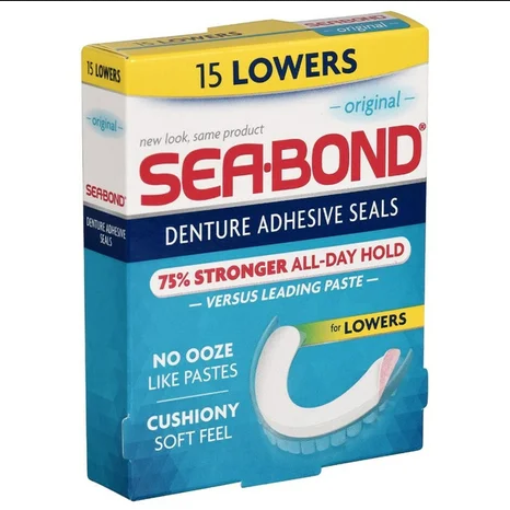 Buy Cardinal Health Sea-Bond Denture Adhesive Seals for Lowers, 15 count  online at Mountainside Medical Equipment