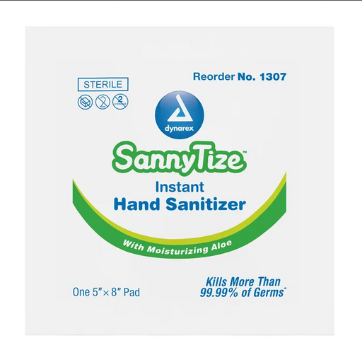 Buy Dynarex Hand Sanitizer Wipes, 5" x 8", Individually Wrapped, 100/bx  online at Mountainside Medical Equipment