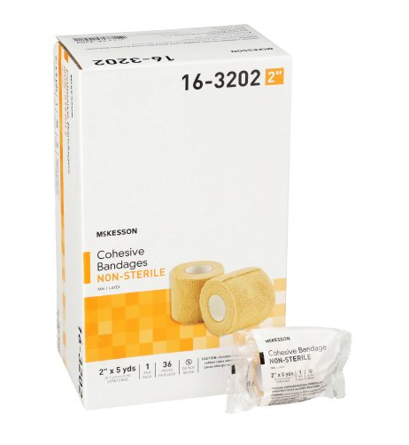 Buy mckesson Cohesive Bandage McKesson 2 Inch X 5 Yard Standard Compression Self-adherent Closure Tan NonSterile  online at Mountainside Medical Equipment