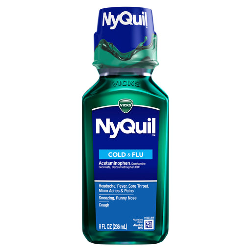 Buy Procter & Gamble Vicks Nyquil Cold & Flu Nighttime Relief Original Flavor 8 oz  online at Mountainside Medical Equipment