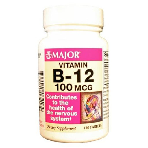 Buy Cardinal Health Vitamin B-12 100mcg, 100 Tablets, Major Pharmaceuticals  online at Mountainside Medical Equipment
