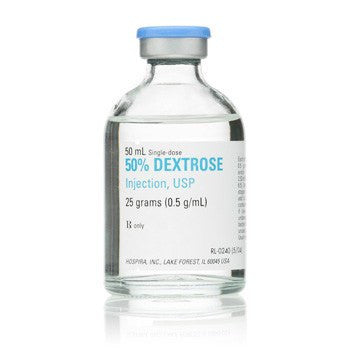 Pfizer 50% Dextrose For Injection 50mL Vials, 25/tray 