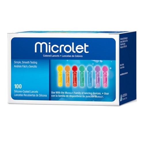 Buy Cardinal Health Microlet Multi-Colored Lancets, 100 Count  online at Mountainside Medical Equipment