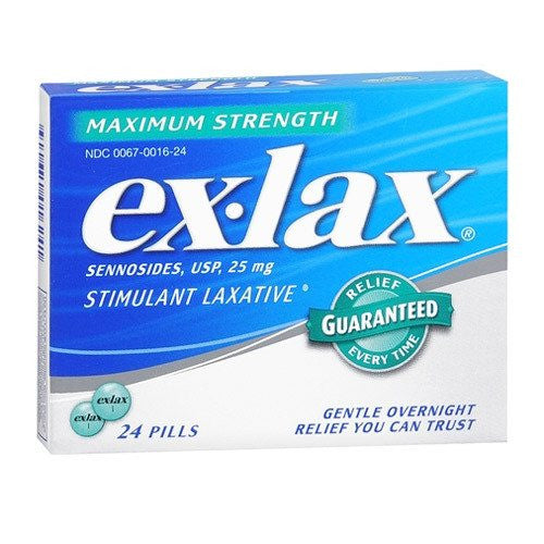 Buy Glaxo Smith Kline Ex-Lax Maximum Strength Constipation Relief Pills 24 Count  online at Mountainside Medical Equipment