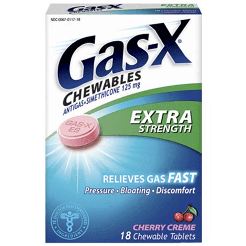 Buy Glaxo SmithKline Gas-X Extra Strength Gas & Bloating Relief Chewable Tablets Cherry Creme Flavor 18 Count  online at Mountainside Medical Equipment