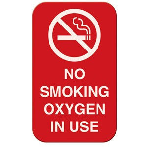 Buy Mountainside Medical Equipment No Smoking Oxygen In Use Magnetic Sign 3 x 5  online at Mountainside Medical Equipment
