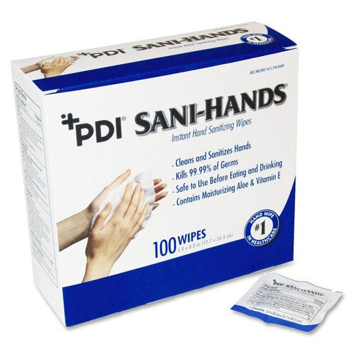 Buy PDI Sani Hands Instant Hand Sanitizing Wipes, 100/box  online at Mountainside Medical Equipment