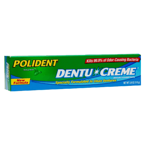 Buy GlaxoSmithKline Polident Dentu-Creme Denture Cleaning Paste Triple Mint 3.9 oz  online at Mountainside Medical Equipment
