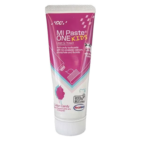 MI Paste One Kids Toothpaste, Cotton Candy Flavor with Recaldent Milk Protein, Ages 2+