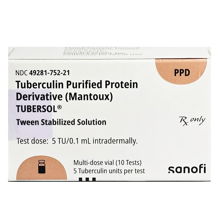 Tubersol Tuberculin Purified Protein Derivative (Mantoux) 1 mL (10 Tests) Tween Stabilized Solution (Rx) *Refrigerated Item*