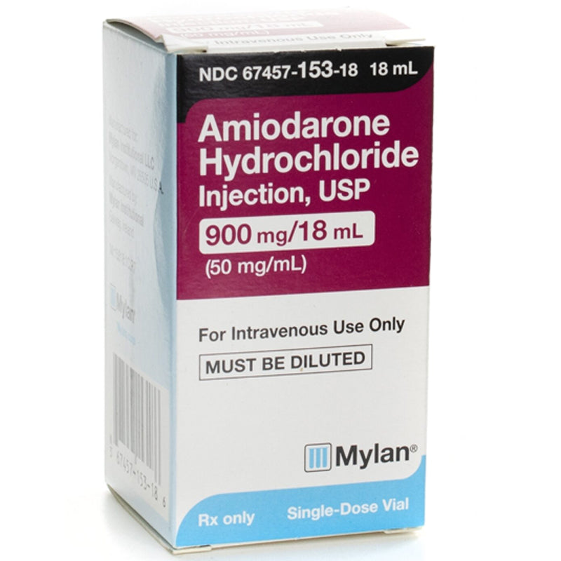 Amiodarone Injections used for heart arrhythmia treatment, emergency care, cardiac health, rapid IV administration, hospital medication safety.