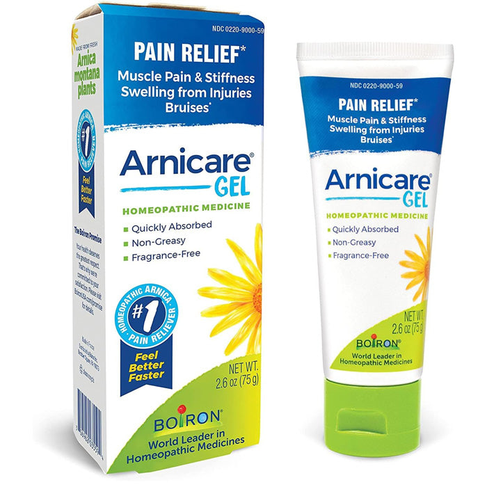 Assortment of Arnica Products, including creams and gels, designed for natural pain relief, bruise healing, and reducing muscle inflammation.