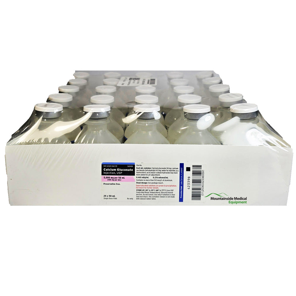 Calcium Gluconate Injections in vials, crucial for emergency treatment of calcium deficiency and vital for heart and bone health.