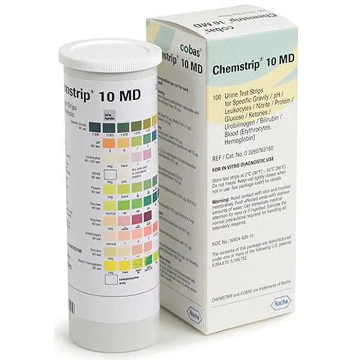 Chemstrips Urine Tests showcasing key metrics for health monitoring, including glucose levels, pH balance, and early disease detection.