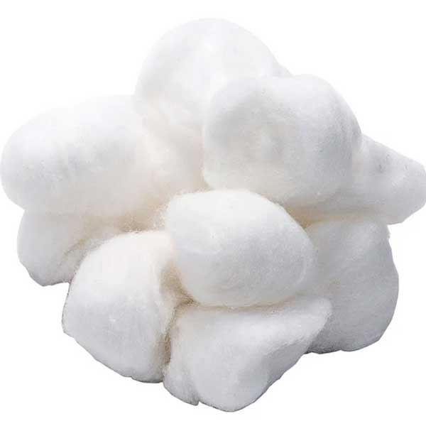 Cotton Balls and Cotton Swabs for skincare routines, makeup application, hygiene, and wound care, displayed in a neat, organized container.