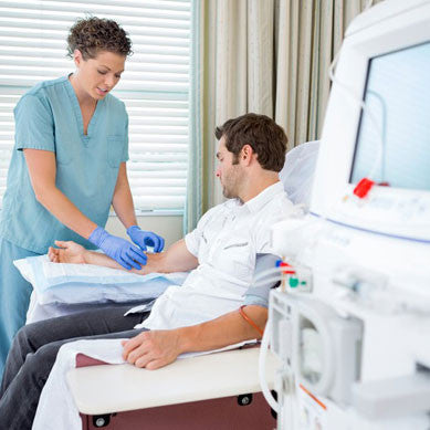 Dialysis Center Supplies including hemodialysis machines, catheters, and filters, vital for renal care and patient treatment efficiency.