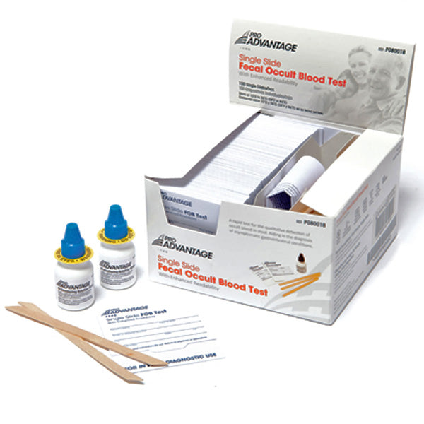Fecal Occult Blood Tests kits for home use, aiding in early detection of colorectal issues by analyzing hidden blood in stool samples.