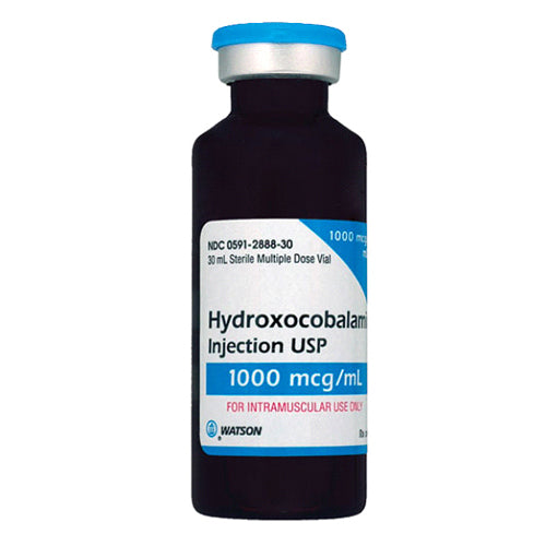 Hydroxocobalamin vial: Essential vitamin B12 supplement for energy boost and improved overall health.
