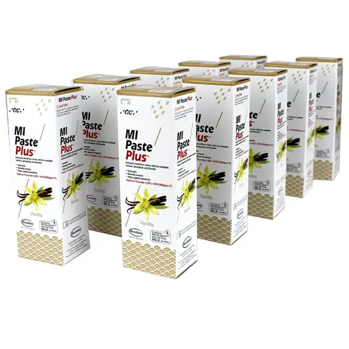 MI Paste Vanilla Flavor: Enhances dental health, strengthens enamel, and promotes superior oral hygiene with a soothing taste.