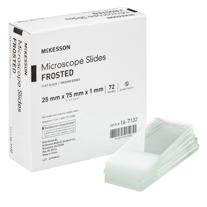 Microscope Slides arranged on a lab bench, essential for cell analysis and research, aiding in diagnostics, pathology, and scientific investigations.
