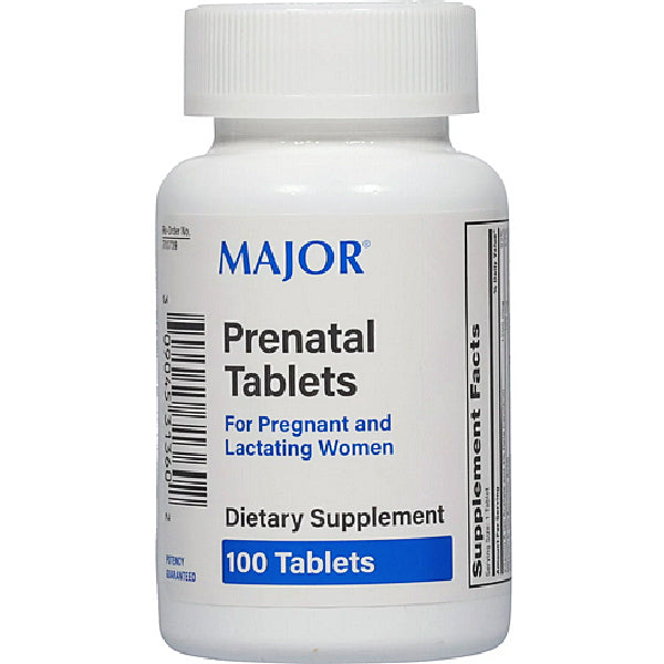 Prenatal Vitamins bottle offering pregnancy health, immunity boost, and energy support with essential nutrients for women.