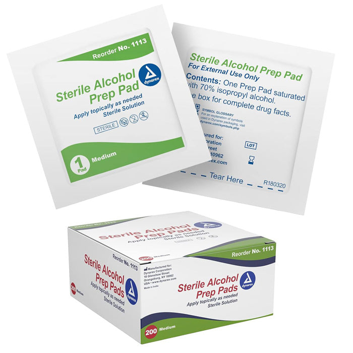 Skin Prep Pads for antiseptic cleansing, featured with PPE, diagnostics, and sterile supplies, supporting comprehensive patient care.