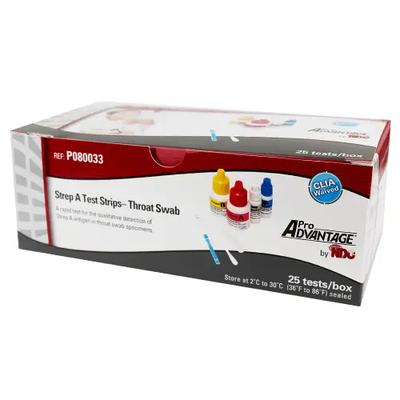 Strep A Test Kits for quick strep throat diagnosis, featuring swabs and test strips, essential for accurate infectious disease identification.