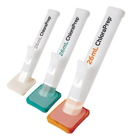 Selection of surgical skin preparation products, including antiseptic solutions and sterile applicators, highlighting importance in infection control and patient safety within a healthcare setting.