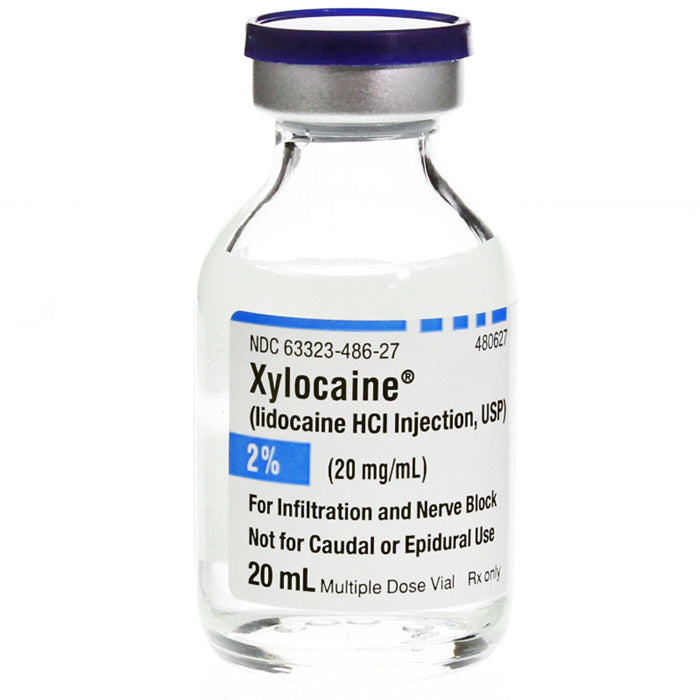 Xylocaine Injections: Sterile vials for local anesthetic use, providing effective pain management during medical and dental procedures.